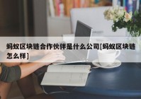 蚂蚁区块链合作伙伴是什么公司[蚂蚁区块链怎么样]